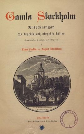 Försättsblad till boken "Gamla Stockholm"