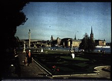 Stadshusträdgården med Strömbadet och Riddarholmen i bakgrunden