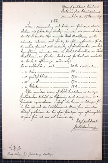 Beslut om löner för anställda vid Jakobsbergs dårsjukstuga - ur hälsovårdsnämndens protokoll 1891