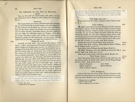 Texten från 1494 i den tryckta tänkeboken.