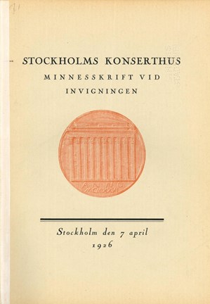 Omslag Stockholms konserthus
