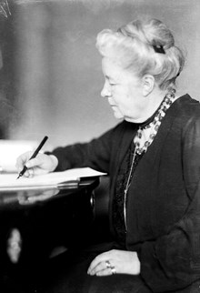 Porträtt av författarinnan Selma Lagerlöf