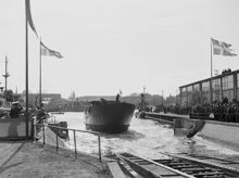 Galärvarvet/ Stockholms örlogsvarv. Minsvepare sjösättes