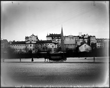 Länscellfängelset och Engelska kyrkan från Norra Bantorget