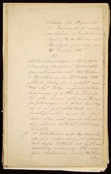 Reglemente för skolorna i Brännkyrka församling (nuvarande söderförort), fastställda 1866