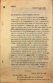 Vädjan om hjälp mot masslakt av samernas renar 1932