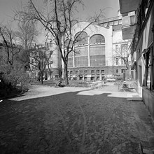 Drottninggatan 88. Centralbadets gårdsfasader