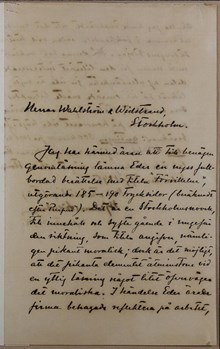 Hjalmar Söderberg erbjuder Wahlström & Widstrand debutromanen Förvillelser - brev 1895