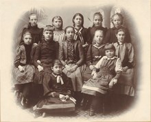 Klassfotografi Anna Sandströms skola klass 1 och 2