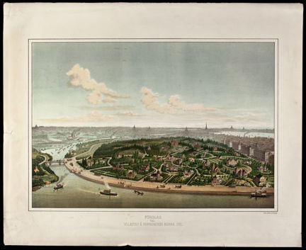 Förslag till Villastad på Hornsbergs norra del från 1885.