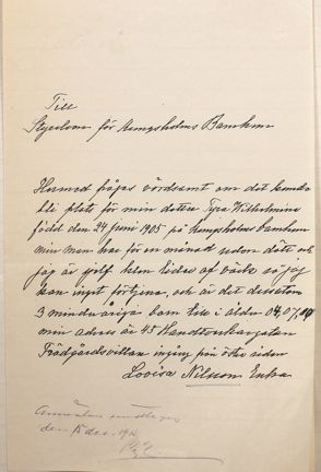 Ett handskrivet brev