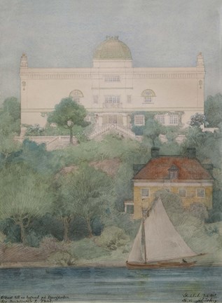 Skiss till Thielska Galleriets byggnad av Ferdinand Boberg 