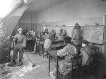 Första friluftsskolan för tuberkulösa barn i Stockholm 1914-1915.