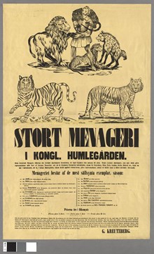 Stort menageri i Kongl. Humlegården