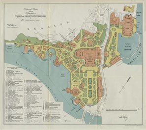 Officiel plan öfver Allmänna konst och industriutställningen i Stockholm 1897