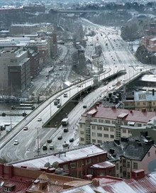 Flygfoto av Liljeholmsbron