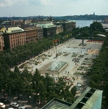 Kungsträdgården sedd från NK:s takterrass