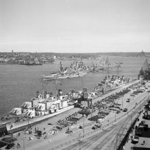 Amerikanska flottbesöket 1946. Stadsgårdshamnen