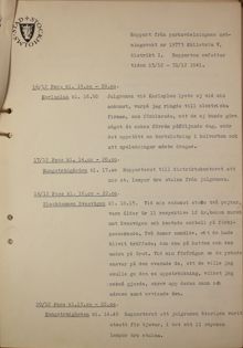 Rapport från en parkvakt – december 1941