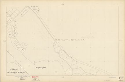 Bladet är ritat i tusch på papper som numera är gulnat