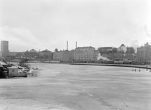 Utsikt norrut mot Barnhusstranden och Sabbatsbergsområdet från Kungsbron