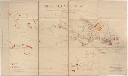 Karta över Gröndal.
