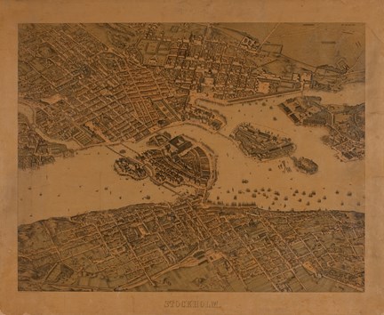 Panorama över Stockholm från ovan