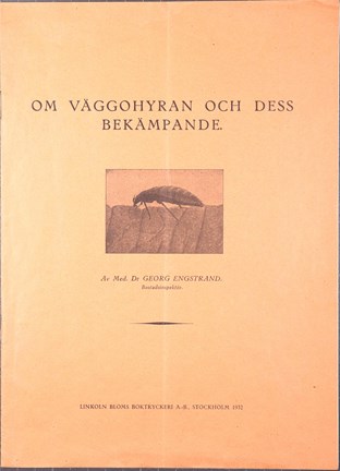 Tryckt skrift om bekämpning av vägglöss