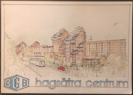 Tryckt häfte om ombyggnad av Hagsätra centrum