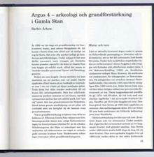 Argus 4 - arkeologi och grundförstärkning i Gamla Stan  / Barbro Århem