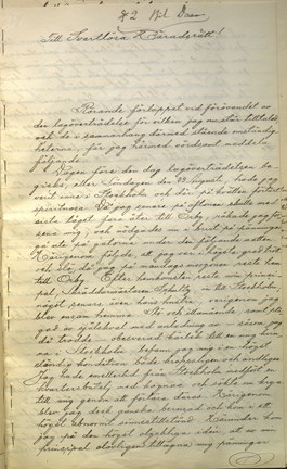 Brev från Ture Danielsson till Svartlösa häradsrätt 1908