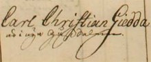 Barnhuspojken Carl Christian Giedda, född omkring 1747