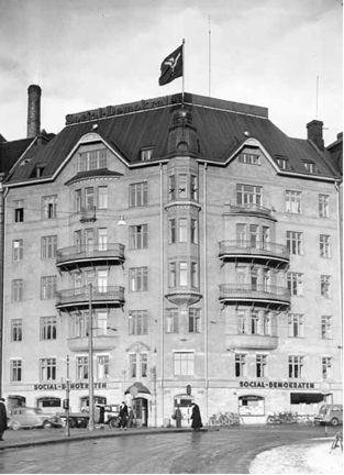 Fasadbild på Social-Demokraten, Torsgatan 2