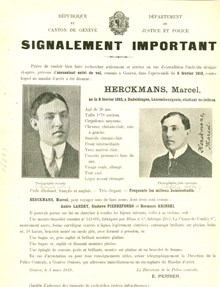 Signalement important. Marcel Herckmans