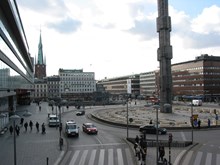 Sergels Torg, i fonden kv. Sporren och kv. Hägern Större