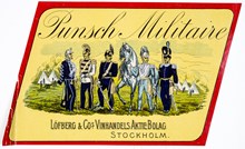 Etikett. Punsch Militaire. Löfberg & Cos Vinhandels AktieBolag